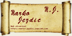 Marko Jezdić vizit kartica